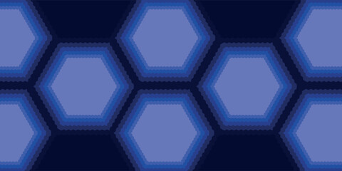 Poster - abstract blue hexagon geometric background with zig zag texture. comic design for background. eps. 10