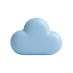 Poster - A light-blue, three-dimensional cloud icon