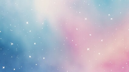 Poster - dreamy watercolor background with pastel colors and delicate star details.