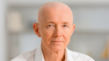 Poster - Portrait of senior man in soft lighting looking thoughtfully at the camera during a relaxed indoor setting