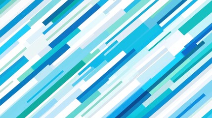 Poster - Abstract diagonal lines in shades of blue and white