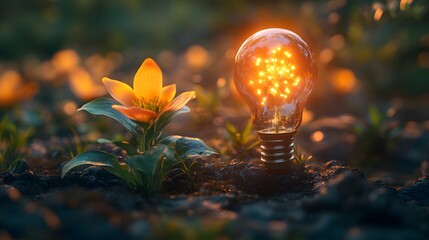 Fototapete - Innovate in the Shadows – Let Bright Ideas Lead Forward