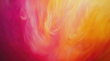 Poster - Abstract swirling vibrant pink, orange, and yellow hues