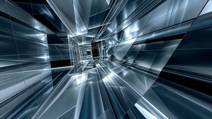 Poster - Explore a captivating corridor of shimmering reflections and intricate patterns for a stunning visual experience