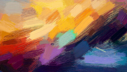 Wall Mural - vibrant abstract texture with warm and cool colors blending in artistic brush strokes and vibrant hu
