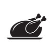 © Md Jasim islam - Roast turkey or chicken symbol. Chicken silhouette icon