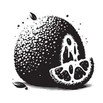 Black Arancini Silhouette Vector, High Quality Illustration on White Background