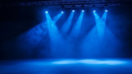 Poster - Abstract background with blue smoke