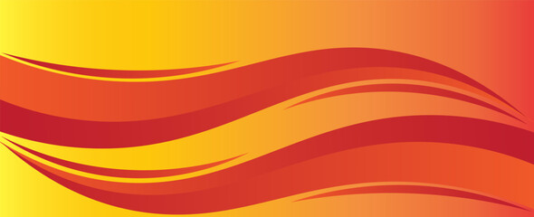 Poster - vector red line background curve element with white space for text and message design, overlapping l