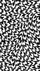 Leinwandbilder - Minimilist monochrome abstract pattern featuring dense arrangement of jagged and angular shapes in black and white vector