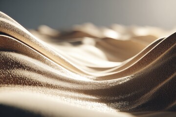 Poster - Abstract golden waves create a luxurious and elegant background, with subtle light reflecting off the textured surface, creating a visually stunning backdrop.