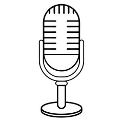 Poster - microphone icon on metal button