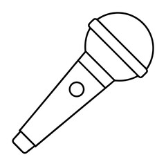 Poster - vector drawing of a microphone