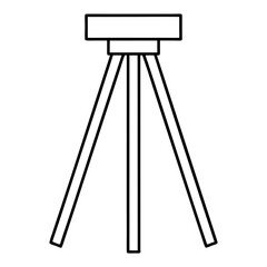 Poster - wooden easel isolated on white background