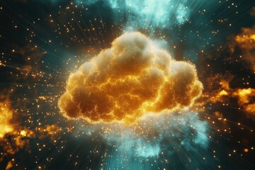 Wall Mural - Golden Cloud Nebula