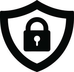 Poster - A 3D padlock with a key showing security and protection as an icon for web or computer access