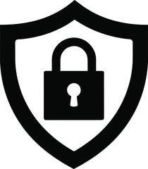 Poster - A 3D padlock with a key showing security and protection as an icon for web or computer access