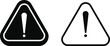 © Asia - Warning danger triangle icon set set. Vector collection isolated on transparent background hazardous apps and website material symbol in trendy style. Globally harmonized system all classes caution
