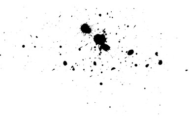 Black ink drops on white background ink vector