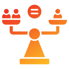 Poster - Impartiality Glyph Gradient Icon