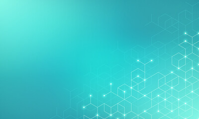 Poster - Abstract background with simple geometric figures and dots. Graphic design element and polygonal shape pattern