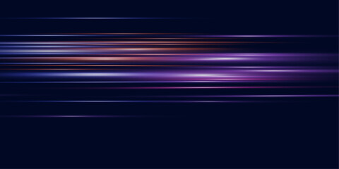 Poster - Black modern wide abstract technology background with blue and pink glowing high-speed and movement light effect. Vector illustration