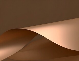Poster - Abstract Brown and Beige Paper Wave Design Background Texture