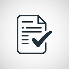 Aufkleber - Document icon vector, Contract document icon, Agreement sign symbol