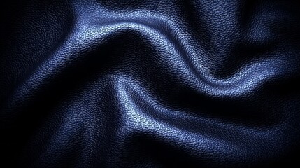 Poster - High-end navy blue leather texture showcasing luxury and sophistication in design and style