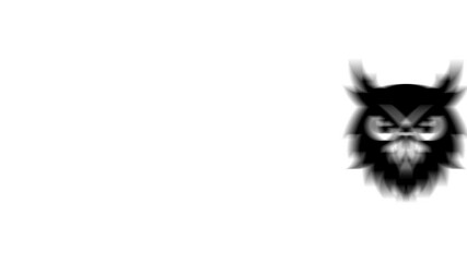 Poster - Animation set, owl head symbol. Animations: transparency, zooms, transition top to down, transition left to right, slide up to down, slide left to right
