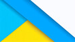 © Muhammad - Abstract background featuring overlapping layers of blue yellow and white colors diagonally aligned.,