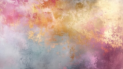 Poster - Abstract pastel textured background with gold accents.