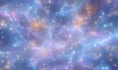 Wall Mural - a gigantic nebula radiating light and containing newly formed stars serves as a cosmic backdrop