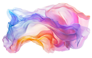 floating transparent layered colorful abstract shapes creating a vibrant visual composition isolated