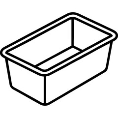Poster - clean vector design of a kitchen loaf pan