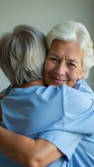 Poster - Two women of different generations sharing a warm hug