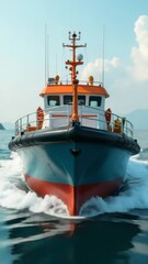 Poster - A large boat sailing on the surface of a body of water