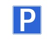 © TomKorcak - Blue parking sign icon isolated on a white background