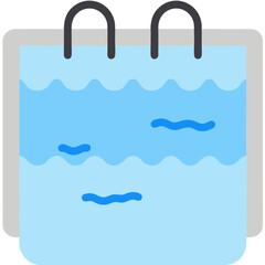 Poster - Calendar icon with water illustration representing a waterrelated event