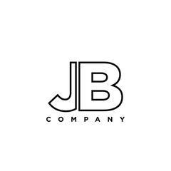 Aufkleber - Letter J and B, JB logo design template. Minimal monogram initial based logotype.