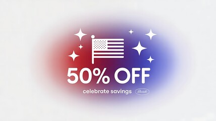 Aufkleber - Fourth of July sale design for advertising, banners, leaflets and flyers. created with generative ai