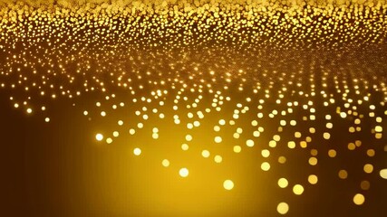 Poster - Golden glitter dust shimmering with bokeh lights, creating a festive and magical atmosphere perfect for celebrations and luxurious backgrounds