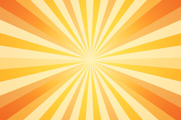 Wall Mural - minimalist vintage sunburst with bold yellow gradient - modern retro design