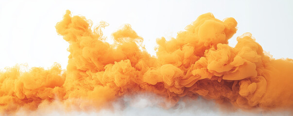 Poster - Vibrant orange smoke swirling in air creates dynamic and abstract visual effect