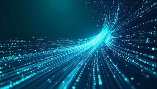 Abstract Data Stream Visualizing the Flow of Digital Information