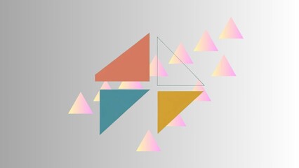 Aufkleber - Abstract geometric background with triangles modern art design for presentation and wallpaper use