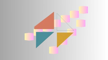 Aufkleber - Abstract geometric triangles design modern art background for creative projects and presentations use cases