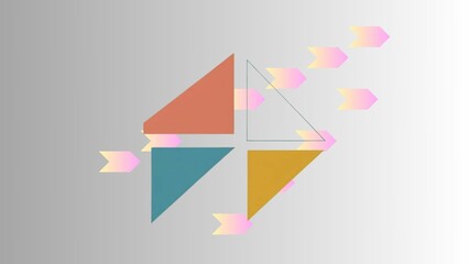 Aufkleber - Abstract colorful geometric shapes triangles design vector illustration background wallpaper template art