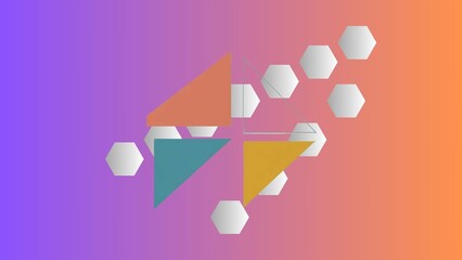 Aufkleber - Abstract geometric shapes background with triangles and hexagons for graphic design projects art work