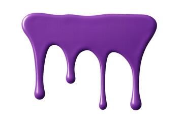 Poster - Purple paint trickling, cascading over transparent surface, generating vivid chromatic movement with fluid, mesmerizing texture